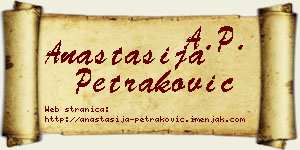 Anastasija Petraković vizit kartica